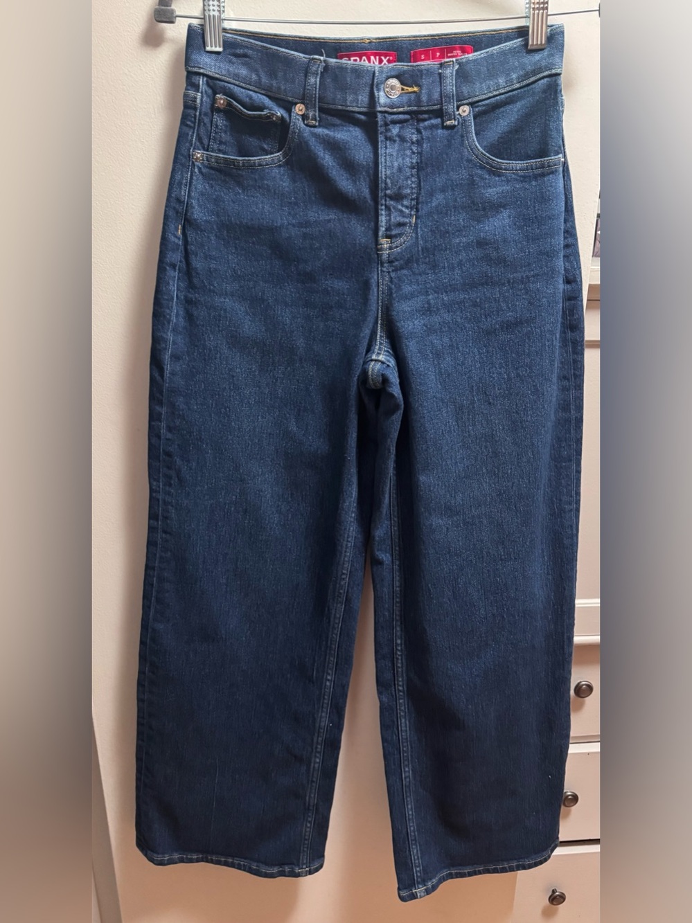 SPANX Wide-Leg Jeans in Dark Blue Small Petite